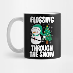 Christmas Flossing Snowman Mug